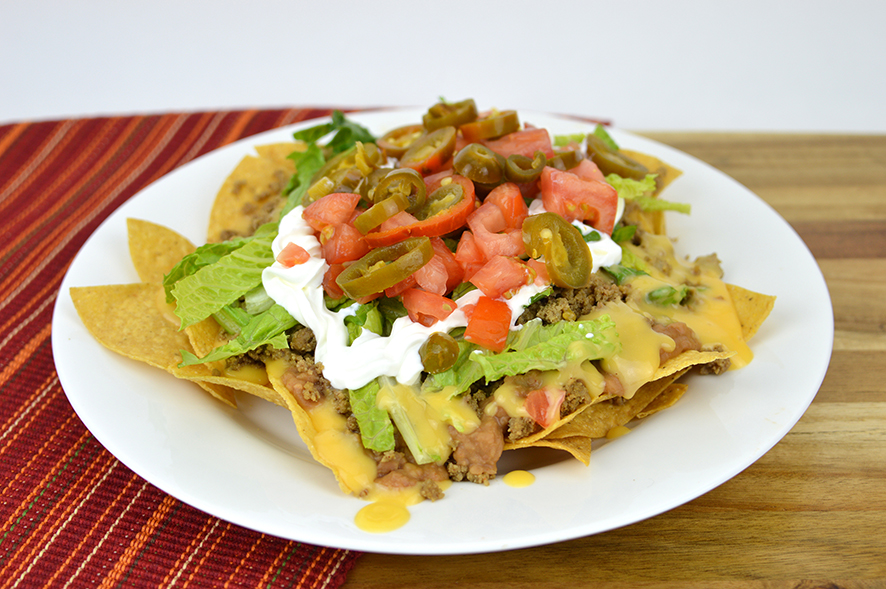 Loaded nachos platter